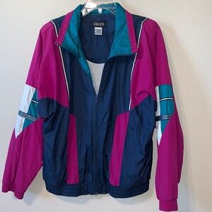 Cabazo  sporty lined jacket size large with front pockets multi colored
